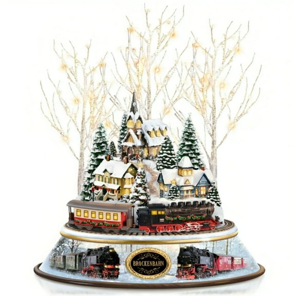 The Bradford Exchange Brockenbahn Tabletop Winter Magic Sculpture 10.6" H x 9" D