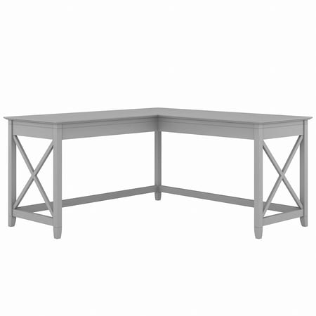 Key West Farmhouse 60W L Shaped Desk in Cape Cod Gray