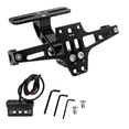 thumbnail image 1 of Porta Placa Universal  Bloosom Para Moto Ajustable Con Luz Led R6 Ns Negro, 1 of 4
