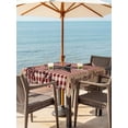 thumbnail image 3 of Outdoor Tablecloths with Umbrella Hole & Zipper, Texas Star Farmhouse 54x54 Inch Square Tablecloths, Rustic Red Plaid Berry Wooden Waterproof Table Cloth, Patio/Pool/Picnic Table Covers, 3 of 8