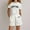 White, variant on Girl Clothes Black Short Sleeve T-Shirt and Shorts Set Girl 2 Piece Outfits Girl Outfits 7-8 Years Summer Clothing