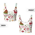 thumbnail image 6 of Goofa Snowflakes Santa Claus Printed Sports Bras for Women, High Impact Running Bra Workout Crop Tank Tops Longline Sports Bra Push up-X-Large, 6 of 9