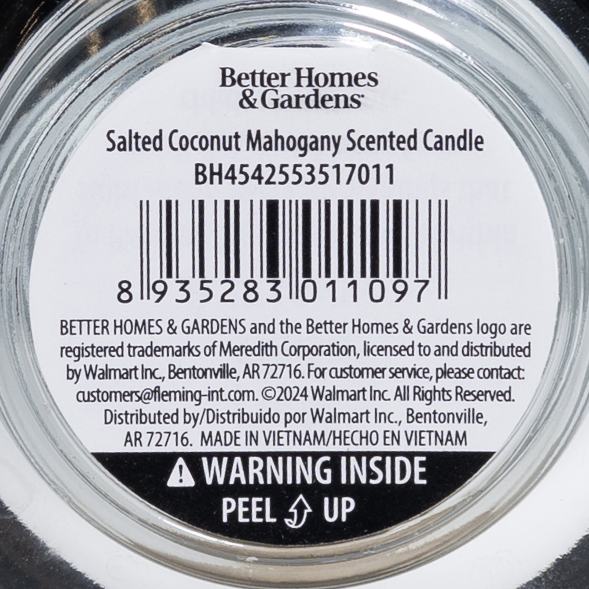 Better Homes & Gardens 1-Wick Metallic Glass Christmas Tree Candle, Salted Coconut Mahogany, 8 oz