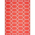 thumbnail image 3 of Playa Rug Reversible Indoor/Outdoor 100% Recycled Plastic Floor Mat/Rug - Weather, Water, Stain, Fade and UV Resistant - Miami- Orange & White (8'x10'), 3 of 8