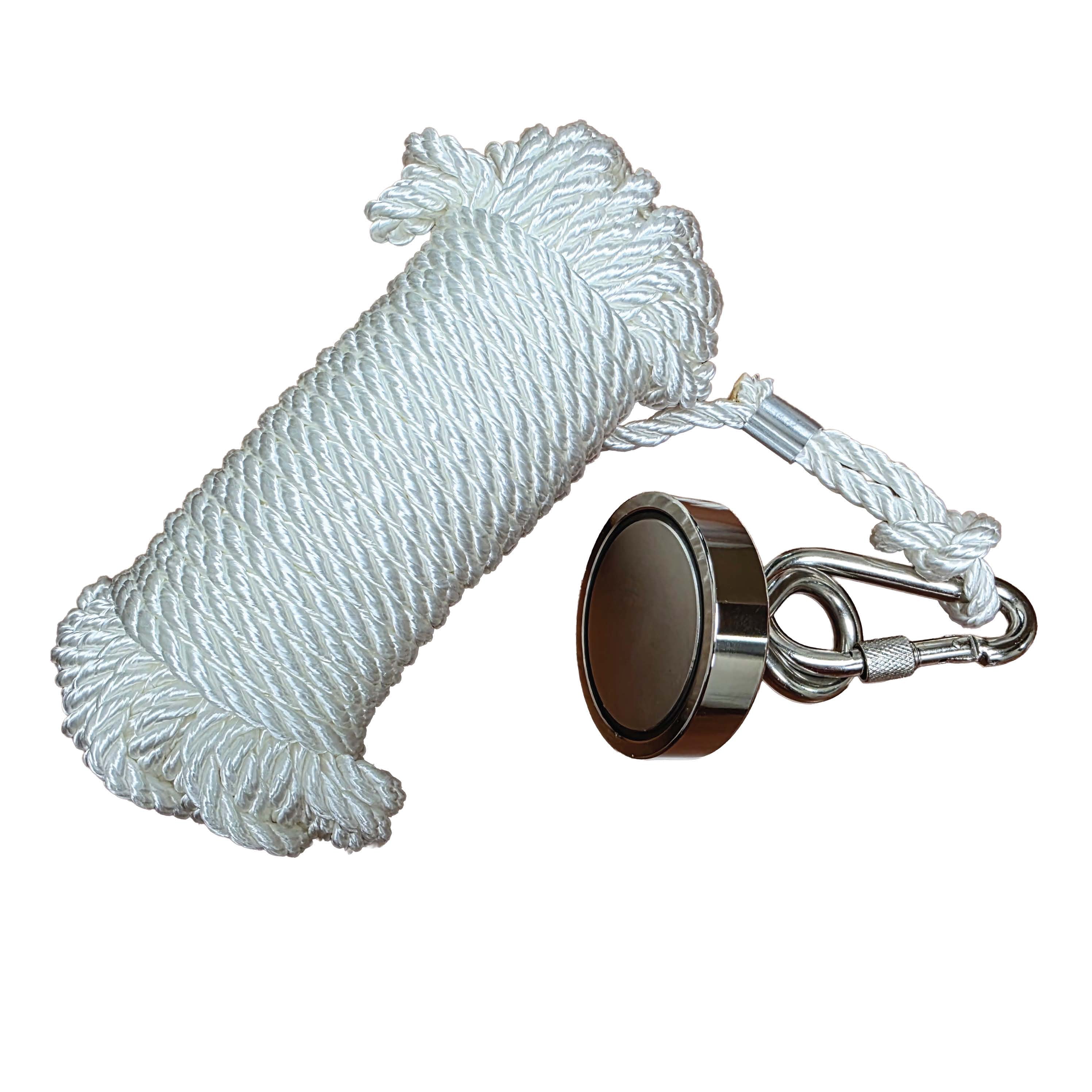 Ozark Trail Magnet Fishing Kit with 300 lb Magnet, 50 ft Rope, Gloves & Carry Bag