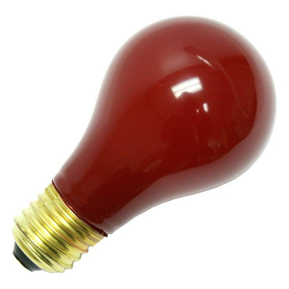General 28111 - 60A21 230V CERAMIC RED Standard Solid Ceramic Colored Light Bulb