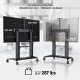 thumbnail image 3 of ONKRON Mobile TV Stand with Wheels - Rolling TV Stand for 70”–110” Screens up to 287 lbs, High TV Stand with VESA 1000x600, TV Cart Rolling TV Stand, Adjustable TV Stand/Floor TV Stand Black, 3 of 10