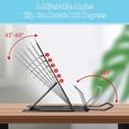 thumbnail image 6 of Adjustable Book Holder, Foldable Cookbook Stand for Reading, Heavy Duty Steel Frame with Non-Slip Pad for Hands-Free Use in Kitchen, Office & Travel(Black)DSF, 6 of 8