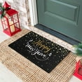 thumbnail image 5 of Happy New Year Door Mat Outdoor for Front Door Decorations,Happy Holidays Black Doormat,Winter Welcome Floor Mat Rug for Porch Entrance Farmhouse Decor,30" x 17", 5 of 6