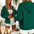 thumbnail image 6 of YanHoo Women's Fall Zip Up Hoodies Sweatshirts | Comfy Fleece Lined, Long Sleeve Pockets, Drawstring Hooded, Loose Fit, Fashion Y2K, Track Jackets, Spring Winter Clothing, 6 of 7