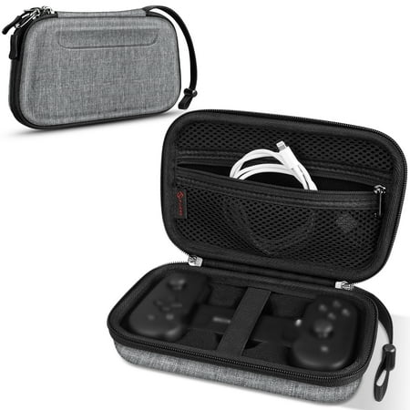 Fintie Carrying Case for Backbone One Mobile Gaming Controller Hard Shell Shockproof Protective Cover Travel Bag with Inner Pocket Gray