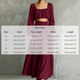 thumbnail image 3 of CHUMUD Womens Sets 2 Piece Outfits Skirts Fall Trendy Long Sleeve Ruffled Crop Top & High Waist Maxi Skirt Casual Going Out Vacation, 3 of 5