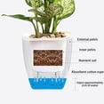 thumbnail image 6 of pdqouc Plastic Double Layer Thickened Self Watering Lazy Flowerpot Automatic Watering Flower Pot for Succulents Herb for All Small House Plants Practical Gardening Pots, 6 of 8