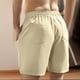 thumbnail image 5 of Pantalones Cortos de la Cintura Elástica con Bolsillos de la Moda Casual, Al Aire Libre Primavera Verano Pantalones Cortos para Hombres, 5 of 9