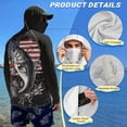 thumbnail image 6 of Bulopur Men's UPF 50+ Sun Protection Fishing Hoodie American Flag Fish Long Sleeve Shirt with Face Mask Quick Dry Lightweight UV Shirt for Hiking Running Surfing, 6 of 8