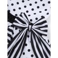 thumbnail image 4 of Raenseen Jupe en Maille Style Patchwork pour Filles Enfants Danse Ballet à Pois Performance de Scène Blanc 8, 4 of 6