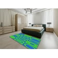 thumbnail image 5 of Ahgly Company Machine Washable Indoor Rectangle Transitional Neon Green Area Rugs, 3' x 5', 5 of 7