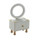 thumbnail image 2 of Espejo de maquillaje de escritorio con cajón, caja de almacenamiento de madera para dormitorio y baño. Espejo redondo, 2 of 9