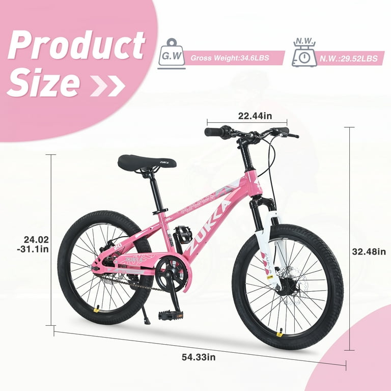 Zukka 20 inch Kids Mountain Bike Steel Frame Hardtail