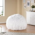 thumbnail image 2 of GDF Studio Dundas Modern Glam Faux Fur 3 Foot Bean Bag, Silver Gray, 2 of 7