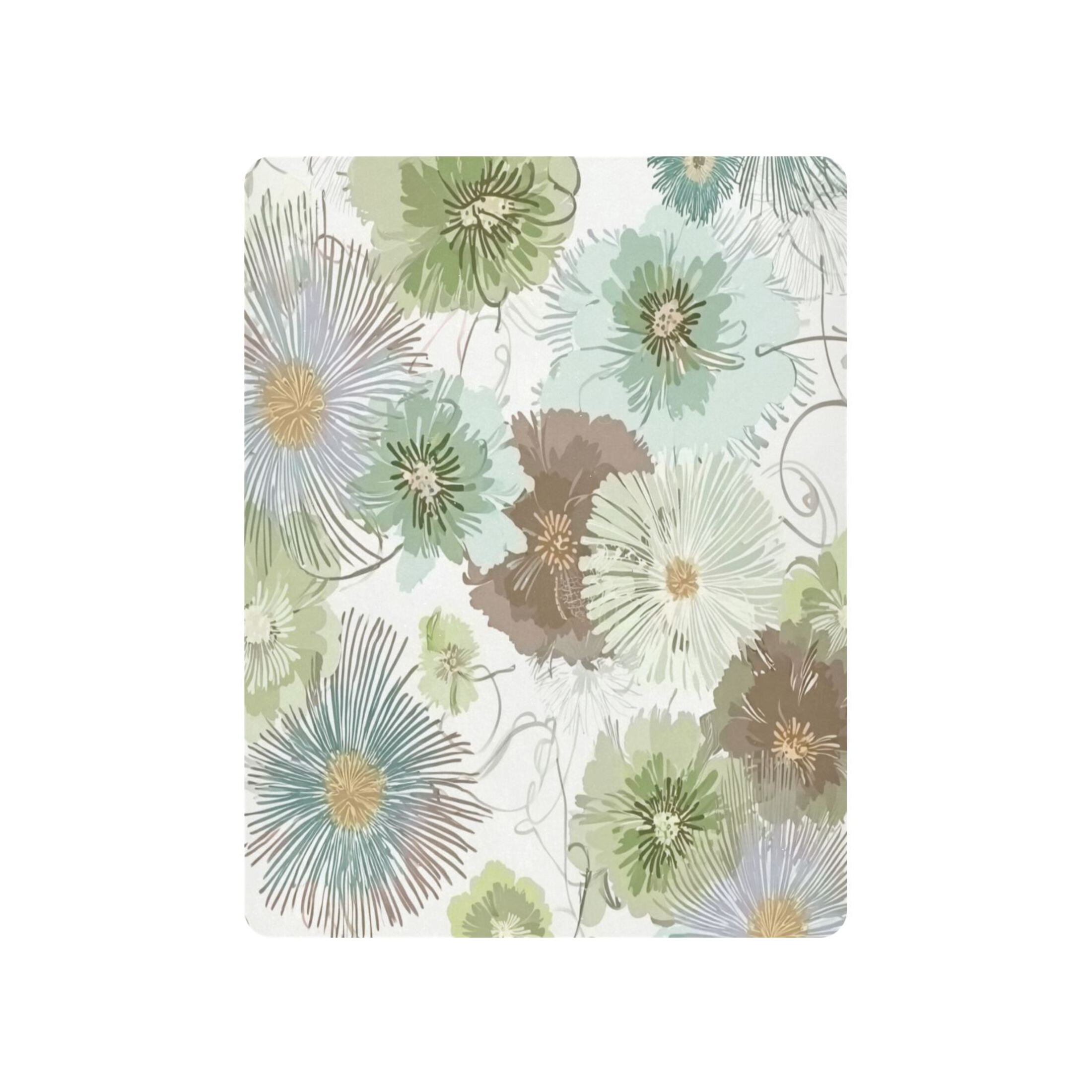 Baby Essentials 52”x 28”- Standard Cotton-like Modal Elastic- Abstract Flowers Design Crib Sheets for Newborns and Toddlers