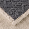 thumbnail image 2 of Thick Cozy Sherpa Fleece Blanket, Luxurious Elegant Reversible Blanket for All Season Use, Easy Care Machine Washable (Gray White, 100 x 150 cm), 2 of 7