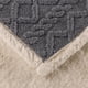 thumbnail image 2 of Manta súper suave y cálida para sofá, manta reversible de vellón sherpa de uso versátil, liviana y transpirable para todas las estaciones (gris y blanco, 100 x 150 cm), 2 of 7