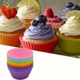 thumbnail image 2 of 24pcs, Silicone Cake Molds - Round Muffin Cup Baking Molds for DIY Cake Decorating and Kitchen Cooking - Baking Molds for making perfectly shaped cakes and desserts, 2 of 10