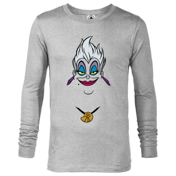 Disney Villains Ursula Big Face T-Shirt - Long Sleeve T-Shirt for Men - Customized-Athletic Heather