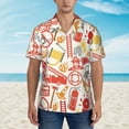 thumbnail image 4 of Bixox Men's Hawaiian Shirts Men's Firefighter Icons Print Short-Sleeve Shirt-X-Large, 4 of 8