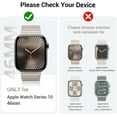 thumbnail image 2 of 3Pack or 2Pack  for Apple Watch Screen Protector Case Series 10 46mm Accessories, iWatch Hard PC Diamond Bumper Case Built-in Tempered Glass Film, Protective Bling Face Cover for Women, 46 mm, 2 of 16
