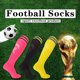 thumbnail image 5 of Dinheiro Calcetines de fútbol hasta la rodilla para niños - 3 pares de calcetines largos de fútbolAmarillo azul+color fluorescente+rojo rosa, 5 of 6