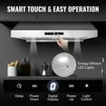 thumbnail image 5 of KFFKFF 30" Under Cabinet Range Hood Ductless Kitchen Vent Stainless Steel LED, 5 of 9