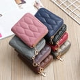 thumbnail image 2 of Women Small Change Purse Grids Zip Change Pouch Small Coin Purse for Ladies, 2 of 10