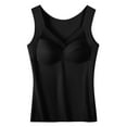 thumbnail image 2 of QASIEATN Sweatshirt for Graceful Ladies Fashion, Thermal Shirts with Built In Bra V Neck Tops Sleeveless Vest Fleece Lined Underwear Thermal Tank Tops Winter Top, Womens Fall Tops, 2 of 6