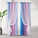 thumbnail image 5 of Cortinas de dormitorio de doble capa con efecto blackout, par de paneles, 39 pulgadas de ancho x 51 pulgadas de largo, elegantes A, 5 of 7