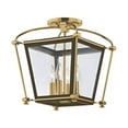 thumbnail image 2 of Hudson Valley Lighting - Hollis One Light Semi-Flush Mount-Aged Brass Finish, 2 of 2