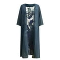 thumbnail image 3 of CHOK Robes pour Mère de la Mariée Ensemble Deux Pièces pour Femmes Robe Midi à Imprimé Floral avec Cardigan en Mousseline de Soie Formelle de Fête Sans Manches Grande Taille Robes d'Invitée de Mariage pour Femmes 2024 Tenue de Villégiature, 3 of 4