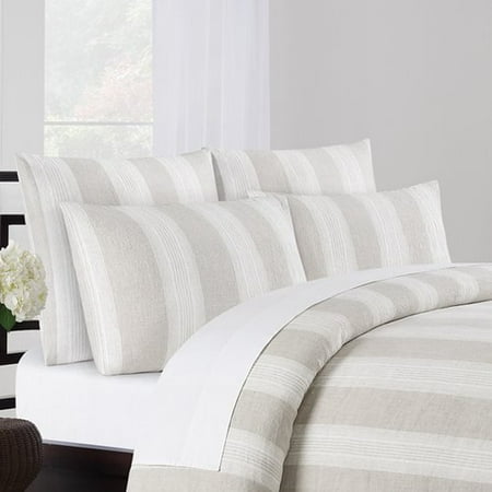 Echelon Home Vintage Washed Belgian Linen 3 Piece Duvet Cover Set Echelon Home Vintage Washed Belgian Linen 3 Piece Duvet Cover Set
