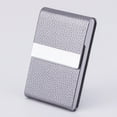 thumbnail image 2 of XUFLVPSEF Business Card Holder Case PU Leather Business Card Case Name Card Holder Slim Metal Pocket Card Holder with Magnetic Shut, 2 of 9