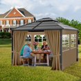 thumbnail image 2 of Cortinas de privacidad Gazebo Aonear de 10 pies x 12 pies con ventanas de PVC, 2 of 6