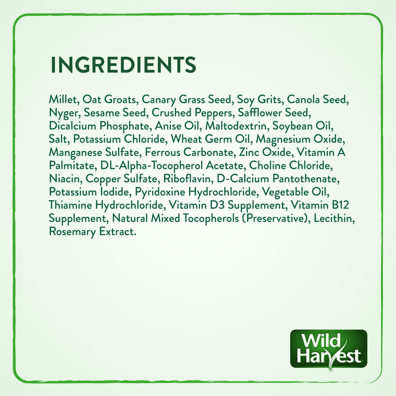 Wild Harvest Molting Supplement 7.5oz Wild Harvest Molting Supplement 7.5 oz