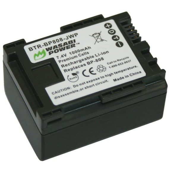 Wasabi Power Battery for Canon BP-808, BP-809 (1000mAh)