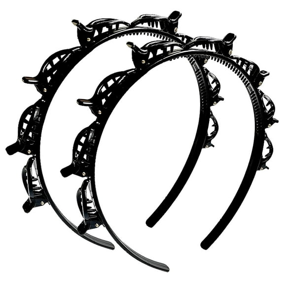 VANIDO Clip Headband, Hair Extensions, 90s Butterfly Clip Headband, Hairband with Clips, Twist Headbands for Women, Let Your Hair Down but Not Cover Your Face