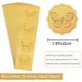 thumbnail image 2 of 25 Sheet Gold Foil Certificate Seals Butterfly Embossed Gold Certificate Seals Round Self Adhesive Embossed Stickers, 2 of 9