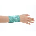 thumbnail image 3 of LiiYii Women Shiny Sequin Arm Sleeves Sparkle Oversleeves Stage Performance Dance Outfit Ligh Bule One Size, 3 of 5