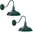thumbnail image 1 of GOALPLUS Barn Style Outdoor Wall Sconce Green 10'' Diameter Waterproof, 1 of 4