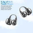 thumbnail image 7 of Open Ear Earbuds, Wireless Earbuds, Bluetooth Headphones with Mic, Adaptive Noise Cancelling Calls, Bluetooth 5.4, 50H Playtime, Light Weight, Clip On Earbuds for Workout/Running (Black), 7 of 7