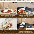 thumbnail image 5 of Kitchen Utensils Set 4 count, Stainless Steel Cooking Utensils Set, Kitchen Tools Spatulas Set, Cooking Spoons,  Essentials Kitchen Gadgets Accessories, 5 of 6