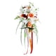 thumbnail image 1 of Romántico ramo de novia en cascada con flores artificiales falso y rosa con hojas para de boda, aniversario de la iglesia, 1 of 8
